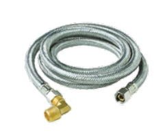 3/8" COMP X 3/8" COMP PLUS 3/8" BRASS COMP ELBOW LF SS BRAIDED DISHWASHER CONNECTOR 60"= 5'