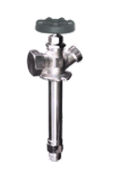 1/2" MIP X 8" CP BRASS FROST FREE HOSE COCK "ANIT SIPHON" SOFT HANDLE